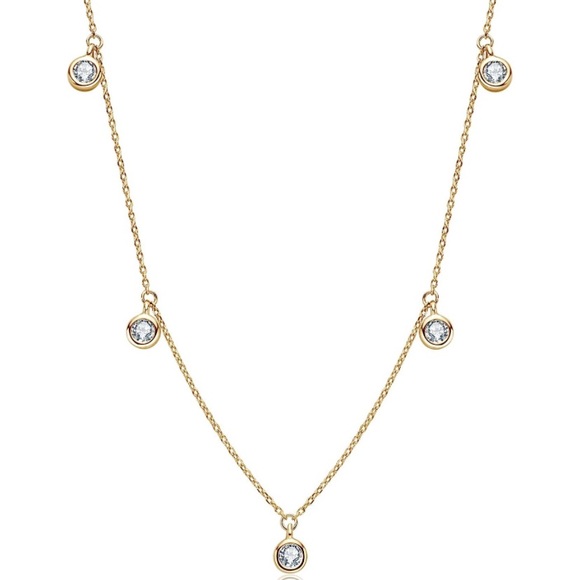 Fine Jewelry Jewelry - 18k 925 Diamonds by the Yard Station Necklace